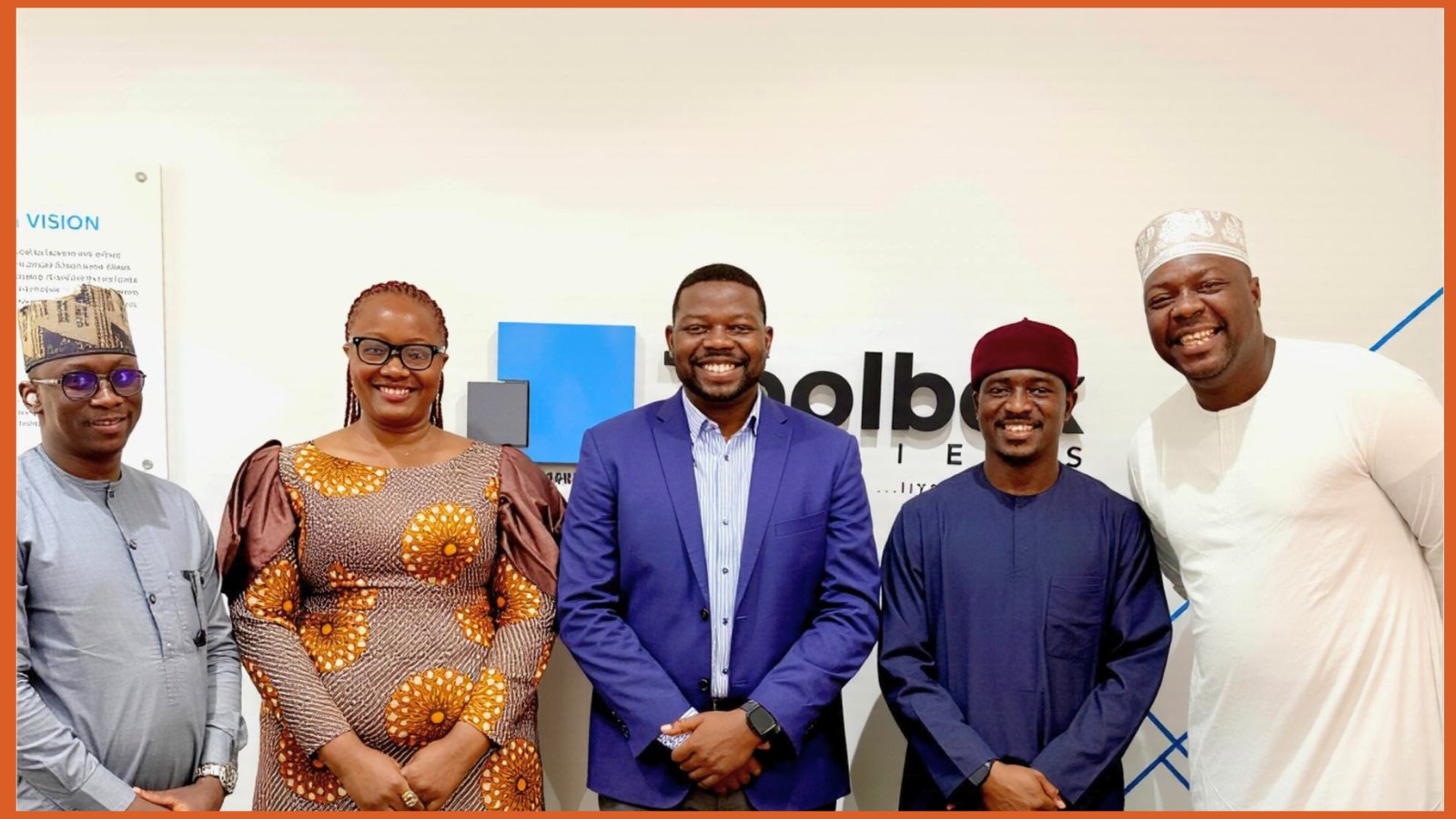 Traction Outsourcing management staff at a client's office in Abuja, Nigeria.